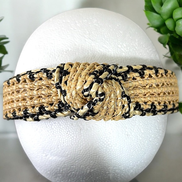 Natural Raffia Knotted Headband - Picture 12 of 16